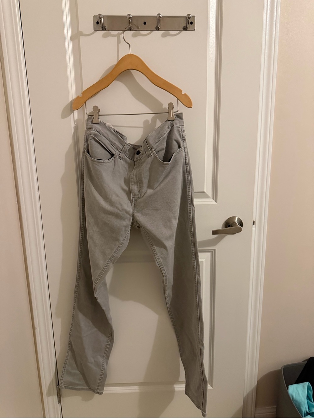 Levi's Light Gray Straight Leg Jeans